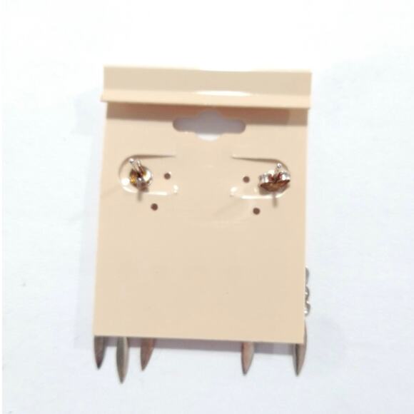 14k rose gold vermeil Sterling Silver 925 Dangle Drop Earrings Flower Posts - Picture 5 of 6